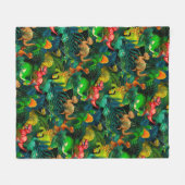 恐竜公園 フリースブランケット (正面(横))