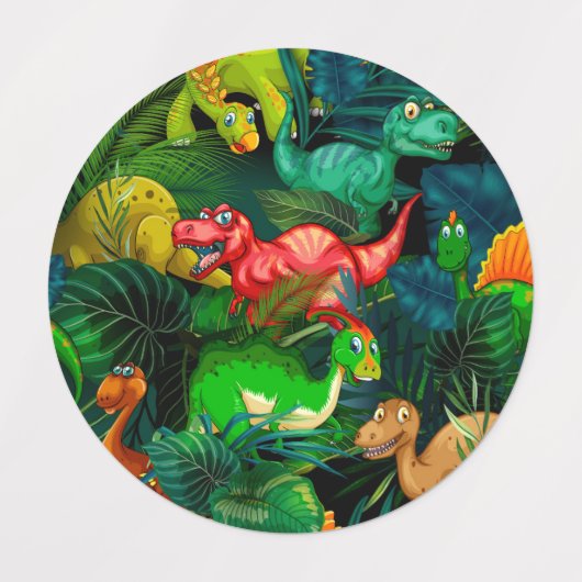 恐竜公園 ラベル (デザイン2)