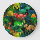 恐竜公園 ラージ壁時計 (正面)