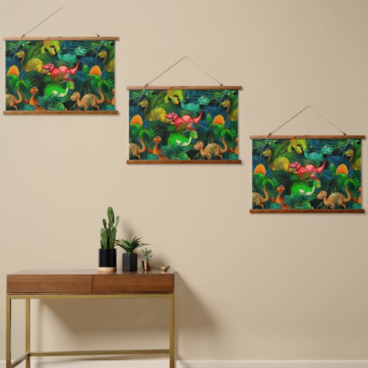 恐竜公園 吊り下げ型タペストリー (非対称)