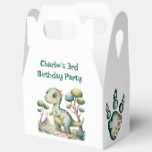 恐竜冒険少年の誕生日パーティー フェイバーボックス (見開き)