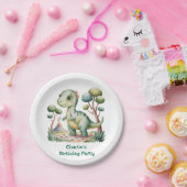 恐竜冒険少年の誕生日パーティー ペーパープレート (パーティー)