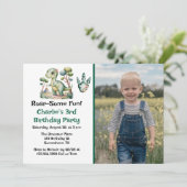 恐竜冒険少年の誕生日パーティー 招待状 (スタンド正面)