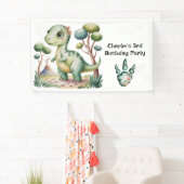 恐竜冒険少年の誕生日パーティー 横断幕 (インサイチュ)