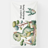 恐竜冒険少年の誕生日パーティー 横断幕 (縦)