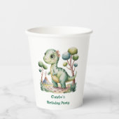 恐竜冒険少年の誕生日パーティー 紙コップ (正面)