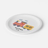 恐竜列車おもしろいのトラック男の子バック2学校誕生 ペーパープレート (アングル)