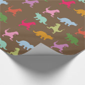 恐竜包カラフル装紙 ラッピングペーパー (角)
