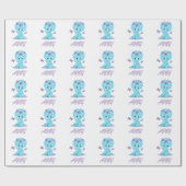 恐竜包パーソナライズされた装紙 ラッピングペーパー (フラット)