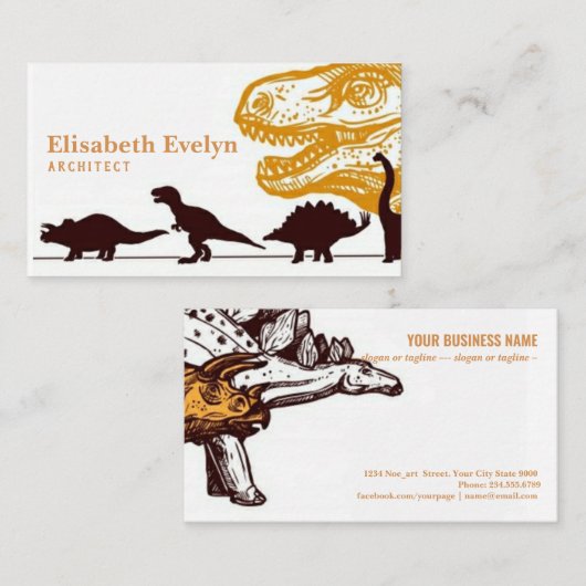 恐竜博物館 名刺 (正面/裏面)