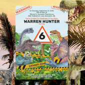 恐竜危険誕生日招待状 招待状