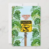 恐竜危険誕生日招待状 招待状 (裏面)