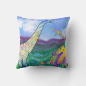 恐竜名カラフルパーソナライズされた称 クッション (裏面)