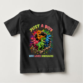 恐竜大好き少年 ベビーTシャツ