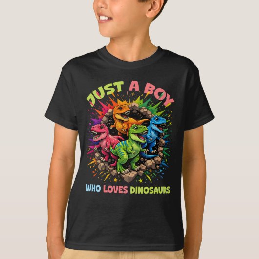 恐竜大好き少年 Tシャツ (正面)