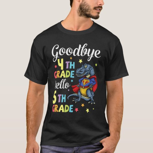 恐竜好きな上級生 4年生のお別れと5年生のご挨拶 Tシャツ (正面)