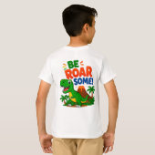 ⭐恐竜好きな子どものための「Be Roar some」ギフト🦖 Tシャツ (裏面フル)
