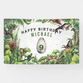 恐竜好きな少年に!T-Rex 誕生日パーティー 横断幕