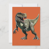 恐竜子供の誕生日ディノサンキューカード 招待状 (裏面)