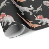 恐竜子供の誕生日ディノジュラシック誕生日 ラッピングペーパー (ロールコーナー)