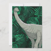 恐竜子供の誕生日ディノトレックスボーイ 招待状 (裏面)