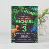 恐竜子供の誕生日ディノトレックス火山 招待状 (スタンド正面)