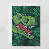 恐竜子供の誕生日ディノトレックス火山 招待状 (裏面)