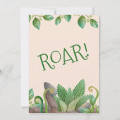 恐竜子供の誕生日ディノ 招待状 (裏面)