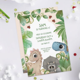 恐竜子供の誕生日ディノ 招待状