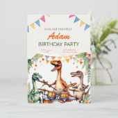 恐竜子供の誕生日招待状 招待状 (スタンド正面)