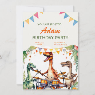 恐竜子供の誕生日招待状 招待状