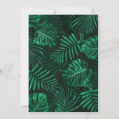 恐竜子供の誕生日金ゴールドディノスレックスボーイ 招待状 (裏面)