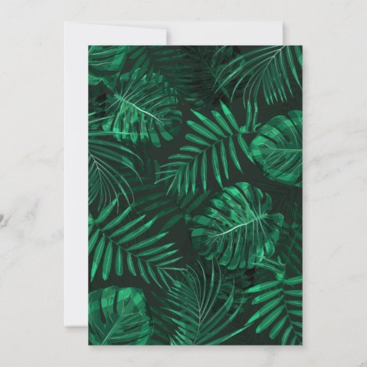 恐竜子供の誕生日金ゴールドディノスレックスボーイ 招待状 (裏面)