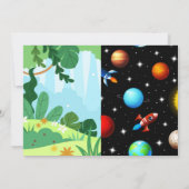 恐竜宇宙飛行士の共同パーティー 招待状 (裏面)