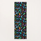 恐竜宇宙飛行士の水彩宇宙パーソナライズされた ヨガマット (裏面)