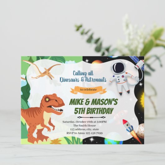恐竜宇宙飛行士ロケット合同パーティ 招待状 (スタンド正面)