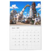 恐竜宇宙飛行士 2027年 カレンダー (3月 2027)