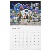 恐竜宇宙飛行士 2027年 カレンダー (1月 2027)