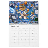 恐竜宇宙飛行士 2027年 カレンダー (2月 2027)