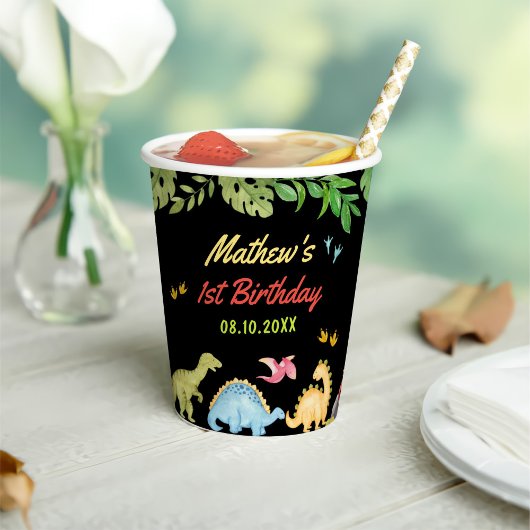 恐竜少年の誕生日パーティー 紙コップ