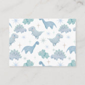 恐竜少年の赤ちゃんシャワー予約リクエスト エンクロージャーカード (裏面)