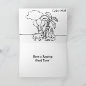 恐竜少年パーソナライズされたの誕生日カード カード (内部)