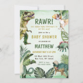 恐竜少年ベビーシャワーパーティー 招待状 (正面)