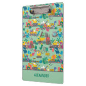 恐竜建築キパーソナライズされたッズ  クリップボード (左)