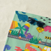 恐竜建築キパーソナライズされたッズ ビーチタオル (インサイチュ)