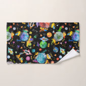 恐竜建築クルー宇宙飛行士 バスタオルセット (ハンドタオル)