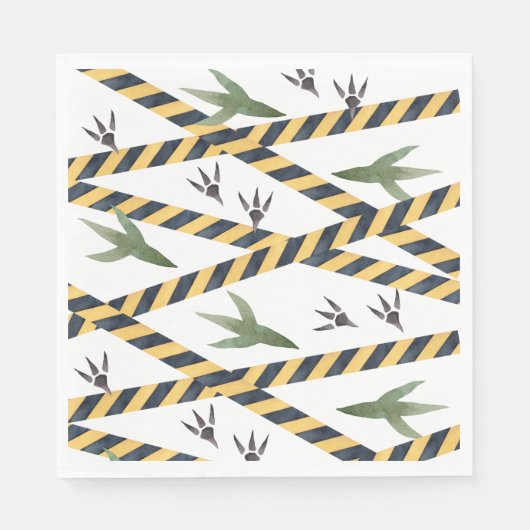 恐竜建築パーティーナプキンス スタンダードランチョンナプキン (正面)