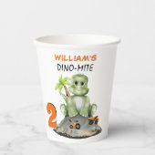 恐竜建築ボーイ誕生日 紙コップ (正面)