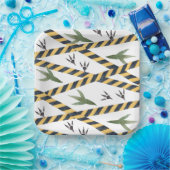 恐竜建築紙プレート ペーパープレート (パーティー)