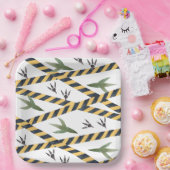 恐竜建築紙プレート ペーパープレート (パーティー)